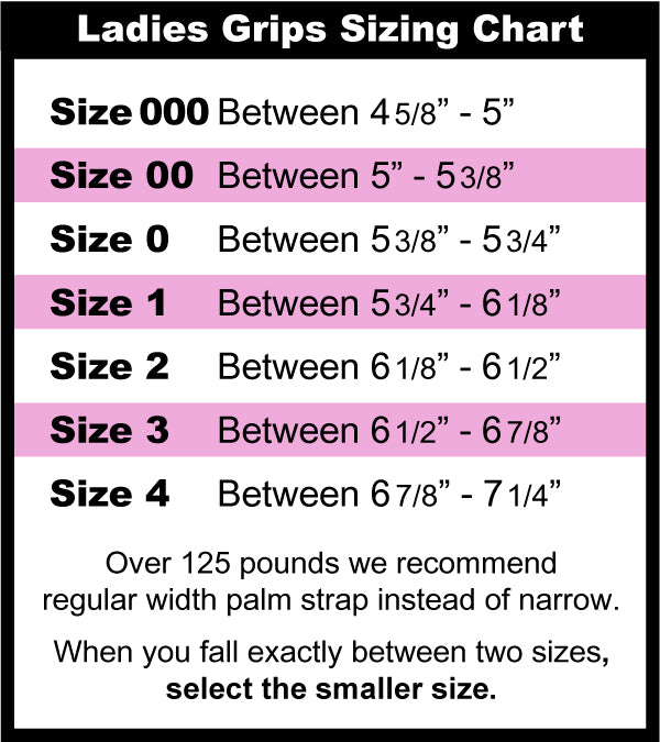 Ladies/Girls Gymnastics Dowel Grips REGULAR Width Black Hook & Loop